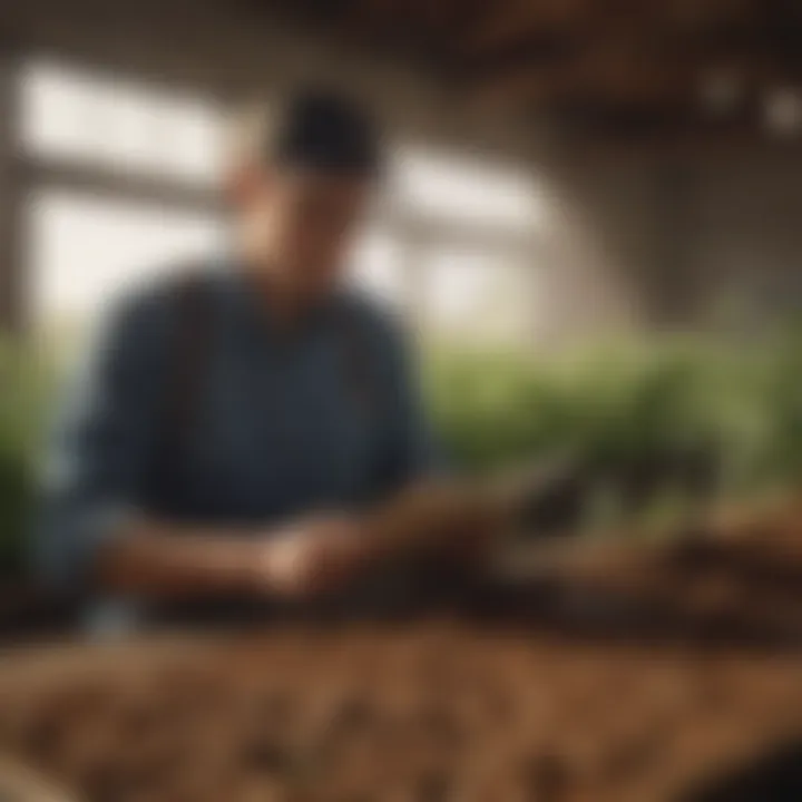 Agricultural economist conducting research