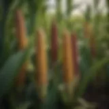 A field of Brevant Seed Corn showcasing diverse hybrids flourishing in varying weather conditions.