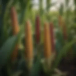 A field of Brevant Seed Corn showcasing diverse hybrids flourishing in varying weather conditions.