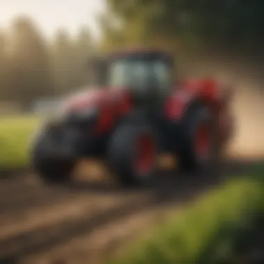 Innovative Case Ag Tractor at Work High-tech Case Ag tractor in action on a modern farm