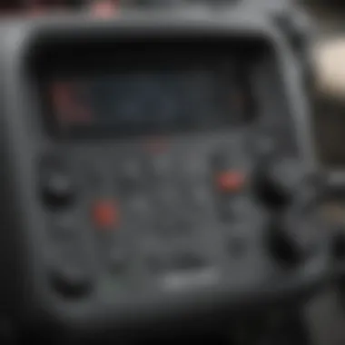 Close-up of the advanced control panel on a Craftsman riding mower