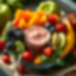 A vibrant bowl filled with fresh fruits and vegetables for smoothies