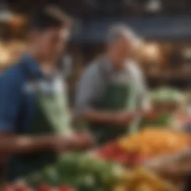 Farmers Assessing Market Trends Farmers analyzing market trends