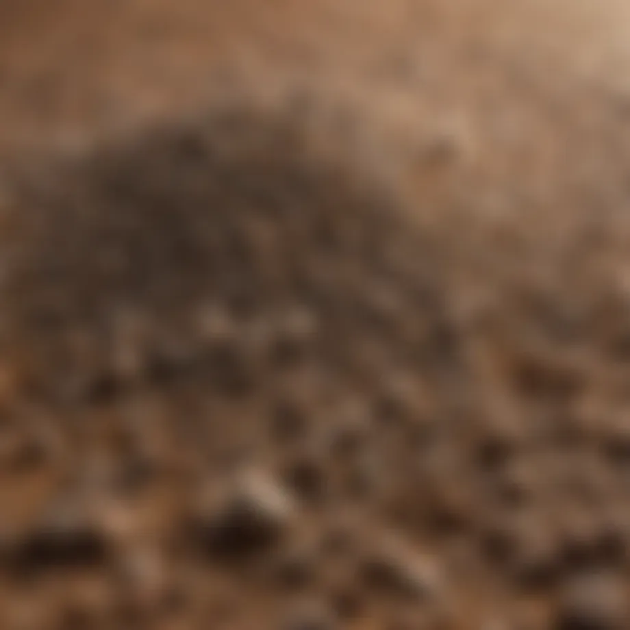 A close-up view of granulated fertilizers showcasing their texture and size.