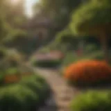 A lush, well-maintained garden showcasing various plants and flowers.