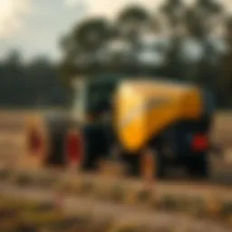 A modern hay mover in action