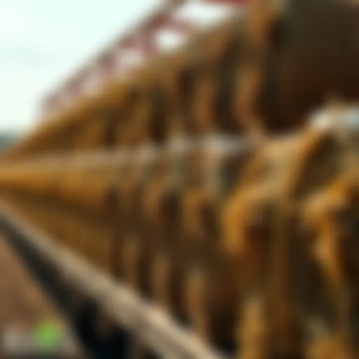 Efficiently Arranged Hay Bales Hay bales neatly arranged for transport