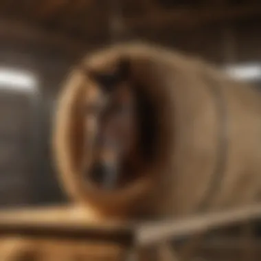 Proper installation of a hay net holder in a stable