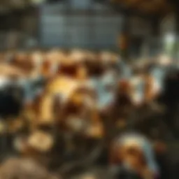 Variety of livestock panels in a farm setting