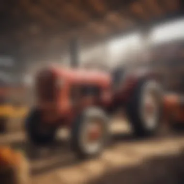 Seasonal Sale at Local Tractor Store A seasonal sale banner at a local tractor store