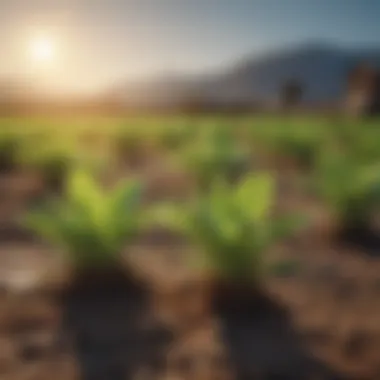 Sustainable farming practices in a natural soap plant field