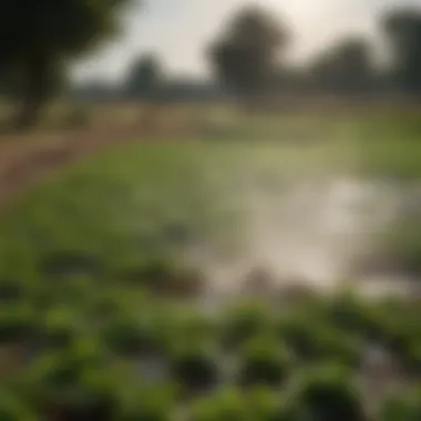 Efficient Water Management in Agriculture Agricultural field utilizing Netafim PC Emitters for efficient irrigation