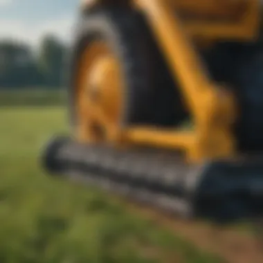 Close-up on the cutting mechanism of the Flail Mower in action