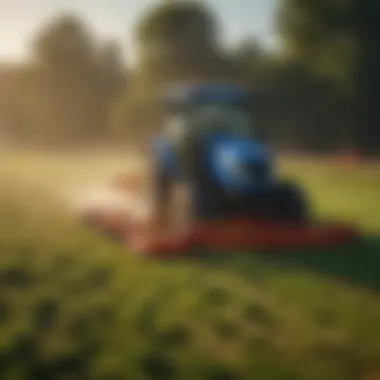 New Holland Flail Mower operating in a field, demonstrating efficiency