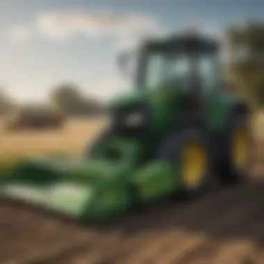 A John Deere track tractor equipped with features focused on sustainability.