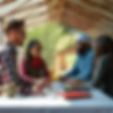 Collaborative partnership meeting in an agricultural context