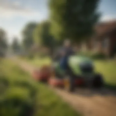 Community members using Riggs Mowers in sustainable farming practices