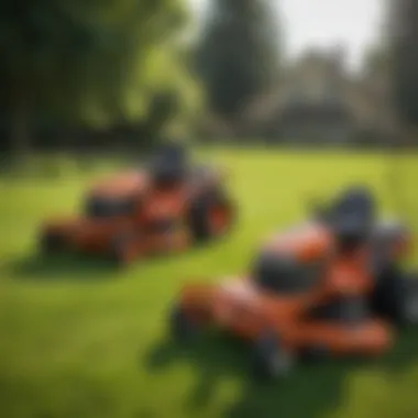 Side-by-side comparison of top small riding lawn mowers