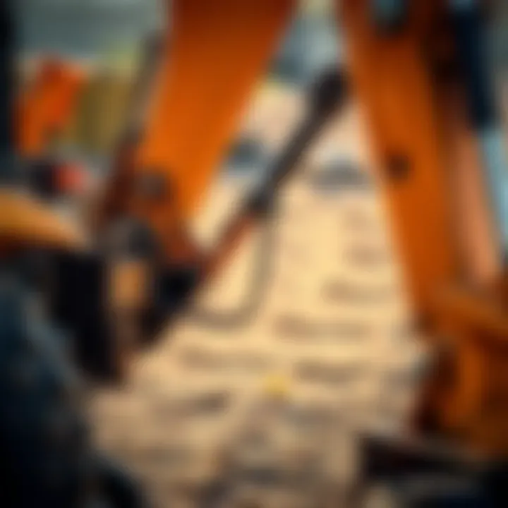 Maintenance of Backhoe Attachment Maintenance of a sub compact tractor backhoe attachment being performed.