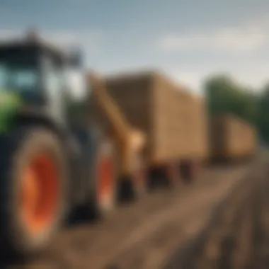 Different types of bale spears available for loaders