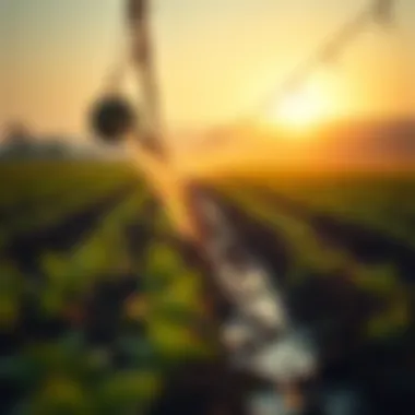 Challenges of Outdated Irrigation Practices Inefficient irrigation system in a farm