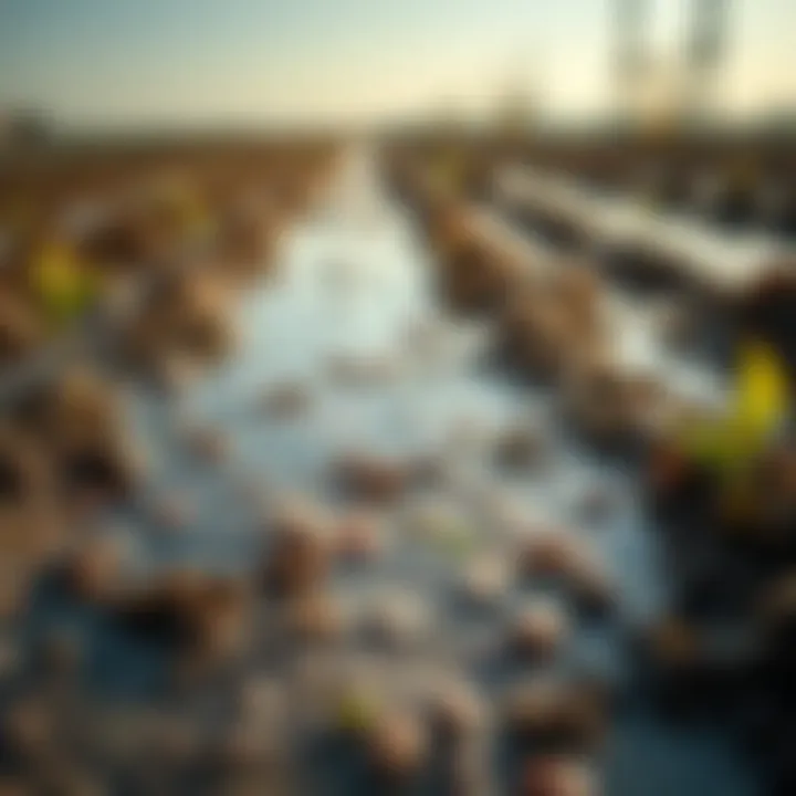 Water Pollution and Its Consequences Polluted water source affecting irrigation