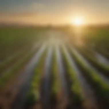 A thriving crop field supported by solar water harvesting techniques