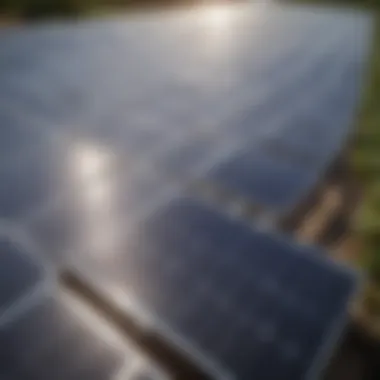 Close-up of solar panels designed for water collection