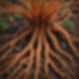 Close-up view of Fox Farm Coco Perlite with vibrant plant roots