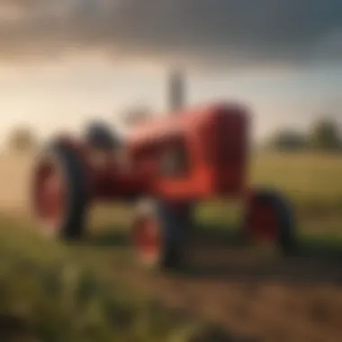 Farmall Cub working in a field, demonstrating its agricultural capabilities