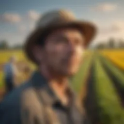 Vibrant agricultural fields showcasing diversity