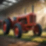 Vintage tractor on display