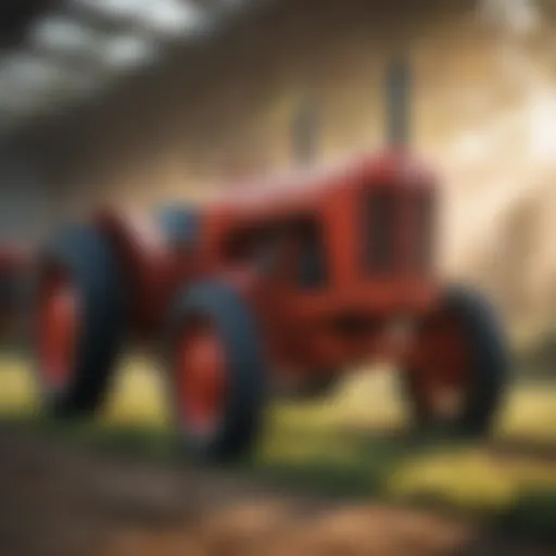 Vintage tractor on display