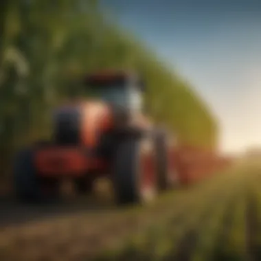 A vibrant field showcasing diverse crops reflecting modern agricultural techniques