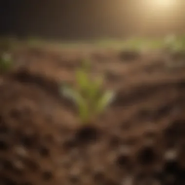 A close-up of seeds in rich soil, signifying potential