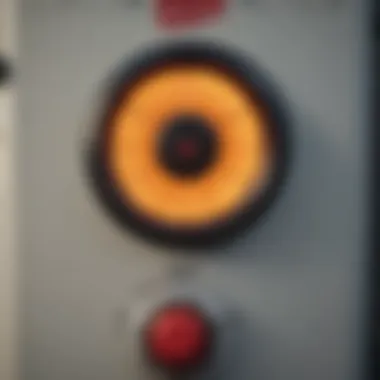 Safety Controls of a Propane Heater Close-up of propane heater controls highlighting safety features