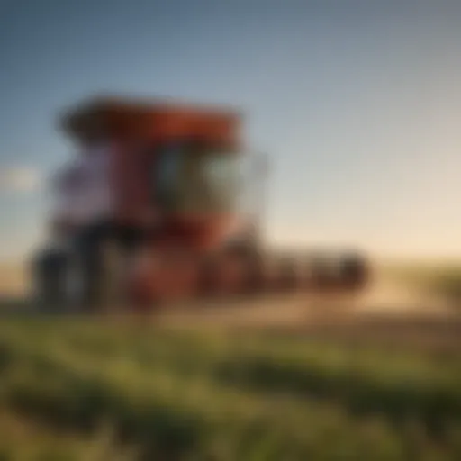 A modern corn chopper in action in a field