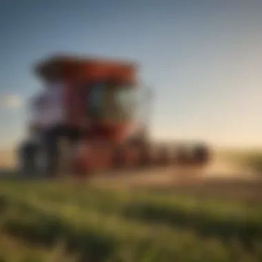 Modern Corn Chopper in Agriculture A modern corn chopper in action in a field