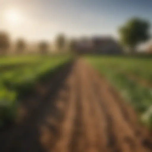 A lush biodynamic farm showcasing diverse crops and healthy soil.