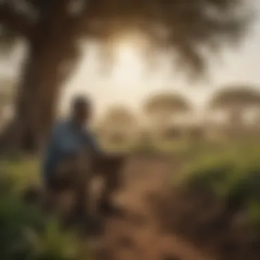 Nurturing the Land: Agriculture in West Africa A lush West African landscape illustrating the agricultural practices that contribute to the diet.