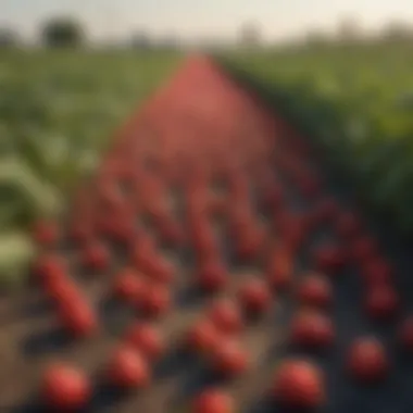 Vibrant strawberries ready for picking