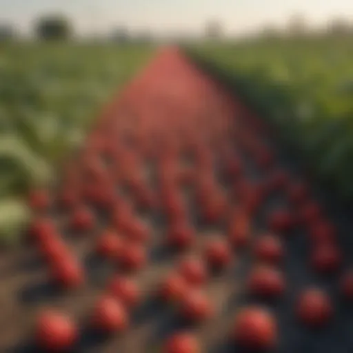 Vibrant strawberries ready for picking