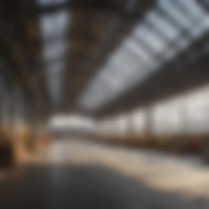 Interior layout of a used clear span building highlighting versatility