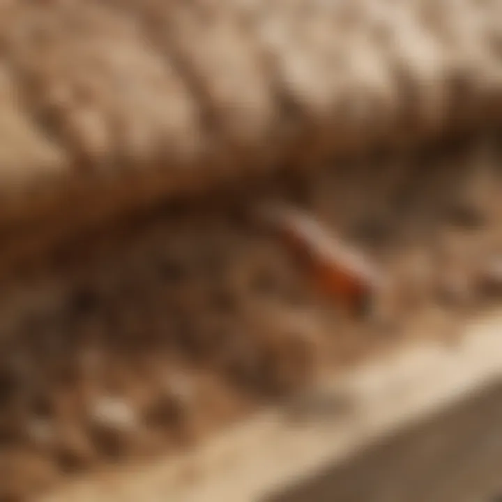 Close-up of termite-resistant materials used in construction