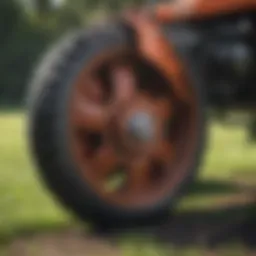 Detailed view of fairway reel mower blades