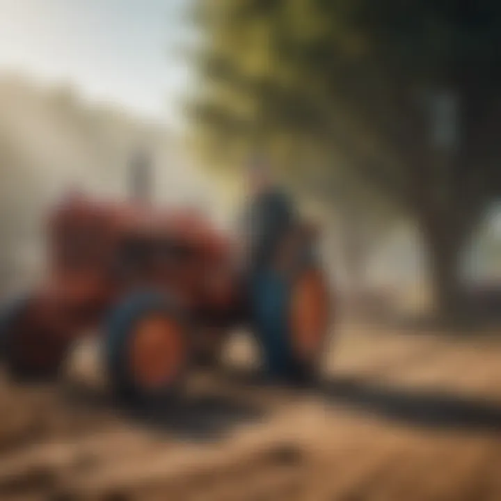 A farmer evaluating financing options for purchasing a tractor