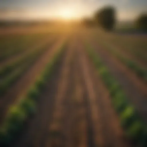 An overview of diverse agricultural landscapes showcasing various crops