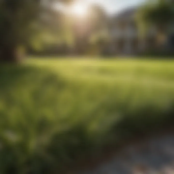 A lush lawn covered in Bahia grass under the Florida sun.