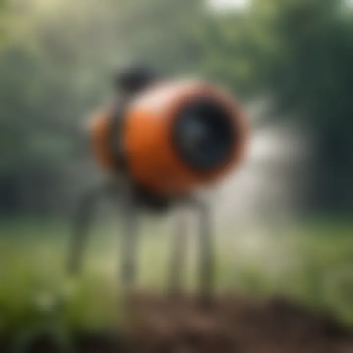 Detailed view of fogging equipment used for mosquito control