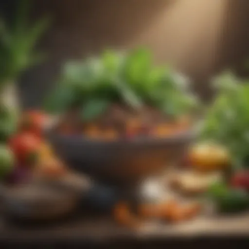 A vibrant array of plant-based ingredients showcasing the future of diets